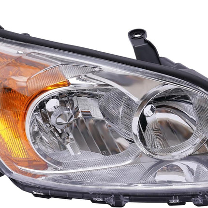 EnSyuSuMa Headlight Assembly Pair for Toyota RAV4 2009-2012, Left Driver & Right Passenger Side, Halogen, Clear Lens
