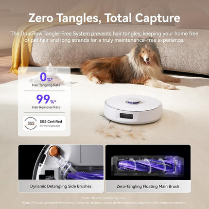 NARWAL Freo X10 Pro Robot Vacuum and Mop Combo, 11,000Pa Suction, DualFlow