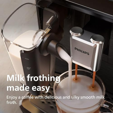 Philips Series 2300 Fully Automatic Espresso Machine - 4 Hot Drinks, Fast Clean,