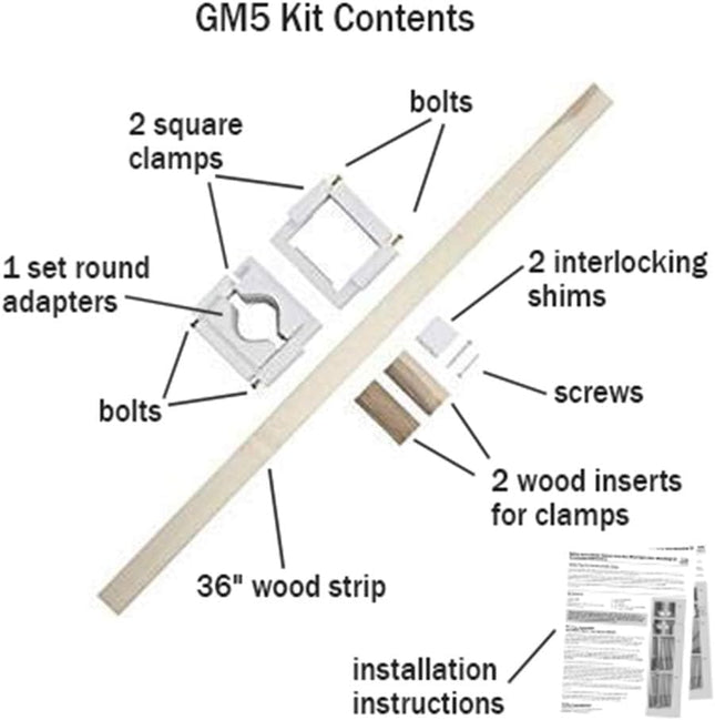 Safety Innovations No Hole Stairway Baby Gate Mounting Kit - Fits Posts from 2 3