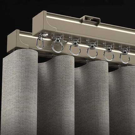 Curtain Double Tracks, Aluminium Curtain Rail Ceiling Track, Conjoined Double Tr