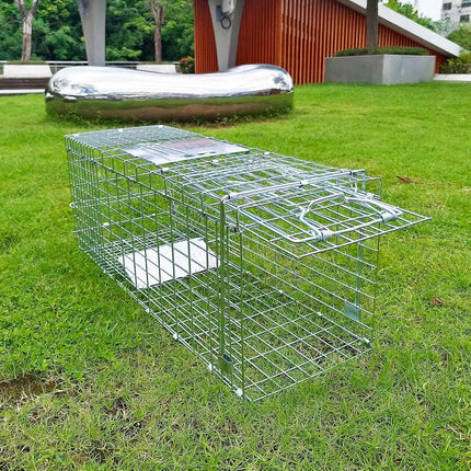 Folding Collapsible Humane Live Animal Cage Trap No-Kill Trapping Kit for Humane