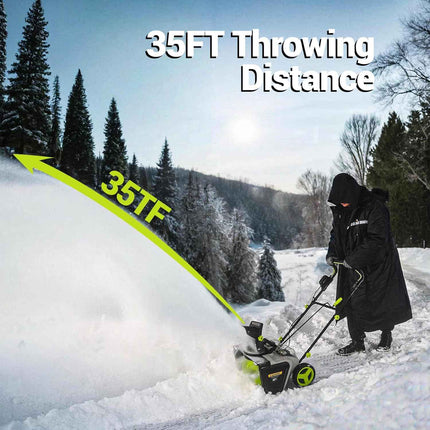 DEKOPRO 20-Inch Cordless Snow Blower, 40V Snow Blower, 25ft Throw, Adjustable Ch