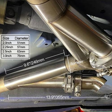 SPELAB 2.5 Inch Dual Electric Exhaust Cutout Valve Remote Switch