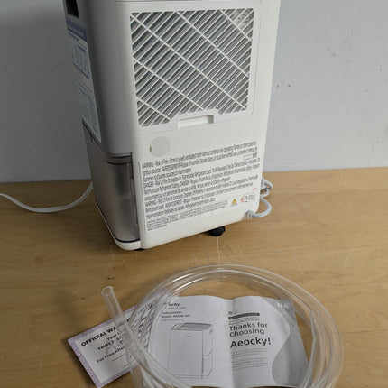 AEOCKY 50 Pint Compressor Dehumidifier for up to 3000 Sq Ft, Quiet with Drain Hose, Timer & Child Lock, Grey