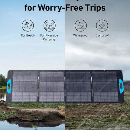 Anker SOLIX PS200 Solar Panel with Adjustable Kickstand, 200W Foldable Portable