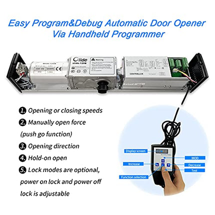 Olideauto 120B Automatic Door Opener for Swing Door with Wired Wireless 2-in-1 S