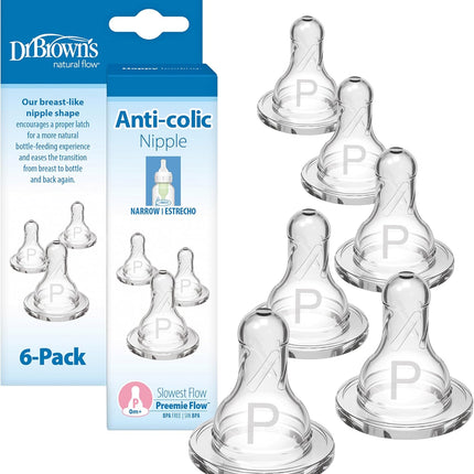 2 pack Dr. Brown's Original Nipple, Preemie (0m+),2 count
