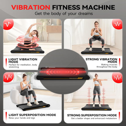 Sperax 4-in-1 Walking Vibration Pad Treadmill, 2.5 HP Under Desk with App Control, 350 lb Capacity (No Remote)
