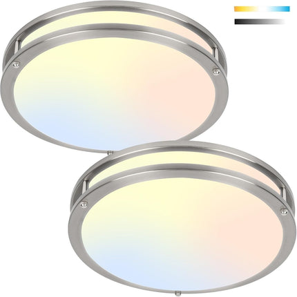 13Inch 36W Ceiling Light Fixtures 2 Packs, 5CCT LED Flush Mount Ceiling Mount Li