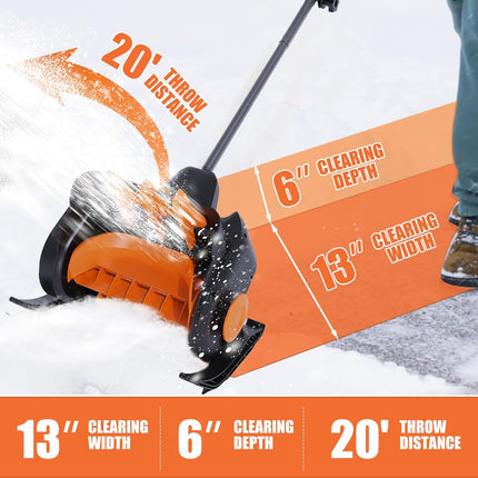 24V 4Ah Electric Snow Shovel Cordless Snow Blower Cordless Snow Shovel with Batt