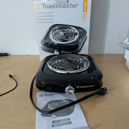 Toastmaster Single Burner with Coil Top, Black