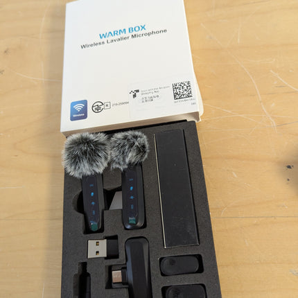Wireless Lavalier Microphone for iPhone, iPad, Android Phone，2-Pack Mini Microph