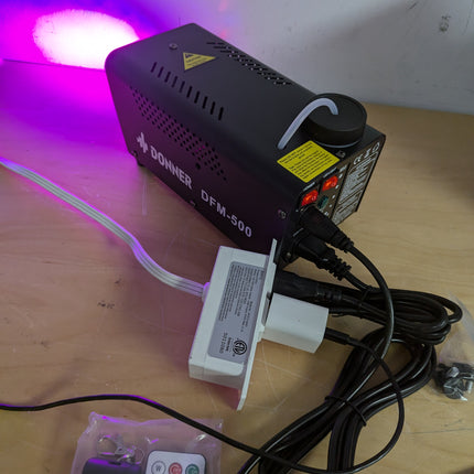 Donner DFM-500 500W Fog Machine with Controllable RGB LED Lights, DJ Smoke Machi