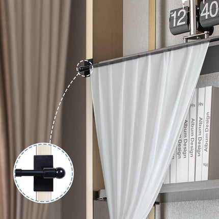H.VERSAILTEX Magnetic Curtain Rods 2 Pack for Metal Doors and Windows, Multi-Use