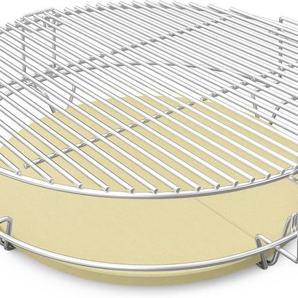 onlyfire BBQ Cooking Grate System Flexible Grilling Rack with Heat Deflector for