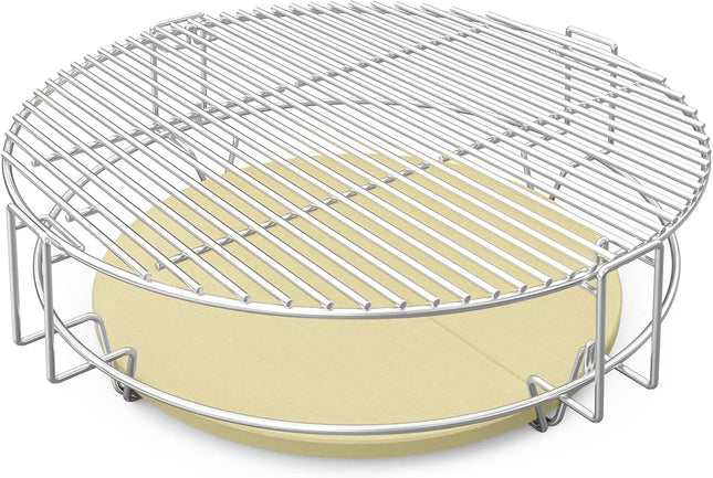 onlyfire BBQ Cooking Grate System Flexible Grilling Rack with Heat Deflector for