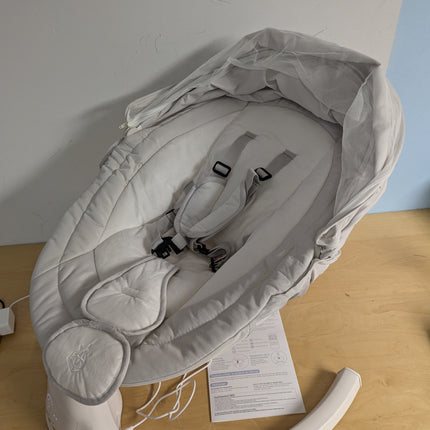 Jool Baby Nova Baby Swing for Infants with Bluetooth Music, Remote, 5 Motion Levels & Removable Canopy, Stone