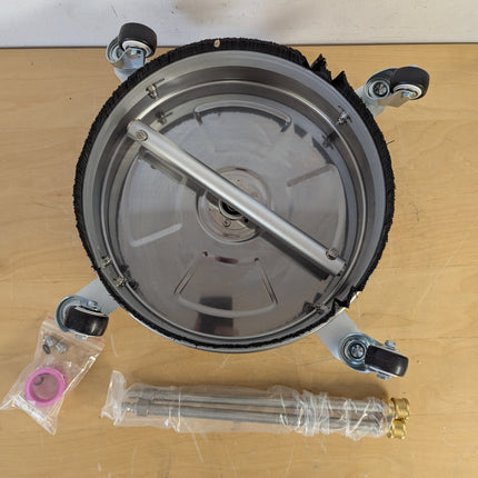 Pressure Washer Surface Cleaner with 4 Wheels, Stainless Steel 2000-4000 PSI Power Washer Attachment with Dual Nozzles