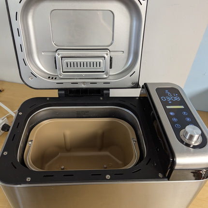 FAULTY Neretva Bread Maker, 3.3LB Larger Bread Machine 15-in-1 Stainless Steel &