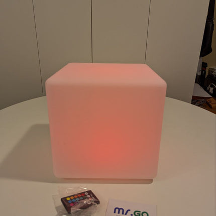 MR.GO 30cm 12-inch Rechargeable LED Cube Light, Color Changing LED Light Cube Se