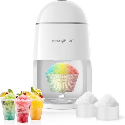 StrongBear Snow Cone Shaved Ice Machine, Electric Ice Shaver Slushie Machine, Sn