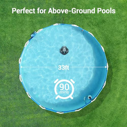 AIPER Cordless Robotic Pool Cleaner, Pool Vacuum Lasts 90 Mins, LED Indicator, S
