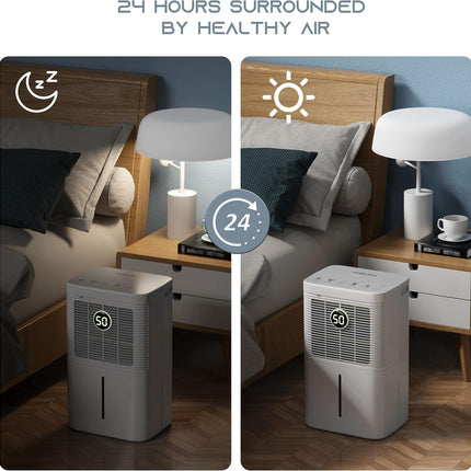 HOGARLABS Dehumidifier for Bedroom- 25 Pints Home Dehumidifier with 3 Dehumidifi