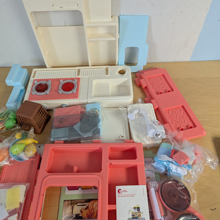 CUTE STONE Pretend Play Kitchen with Water Sink & Steam Stove, 63 Pieces with Light & Sound (No Instructions)