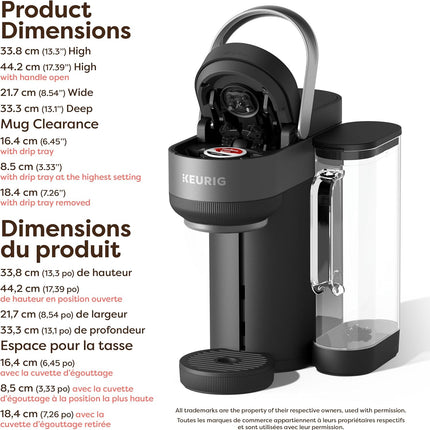 Keurig K-Crema Single Serve K-Cup Pod Coffee Maker, Black
