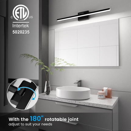 VOLISUN 31.5 Inch Modern Bathroom Vanity Light, Rotatable, 18W Dimmable 5CCT