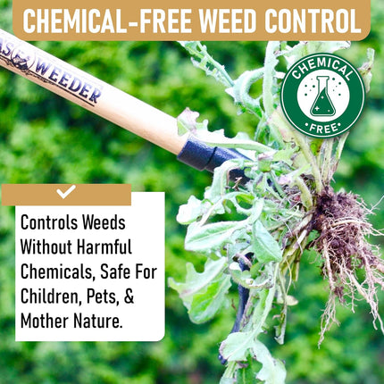 Grampa's Weeder - The Original Stand Up Weed Puller - Made with Real Bamboo & St