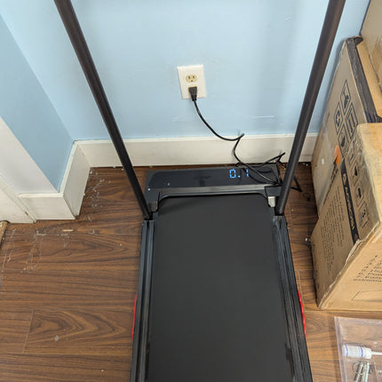 Under Desk Treadmills with Handle Bar, 3.0HP Compact Electric Walking Treadmill