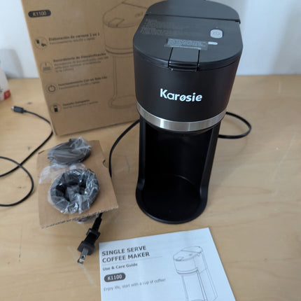 Karosie Single Serve Coffee Maker for K-Cup and Ground Coffee, Fast Brew, 6-12 o