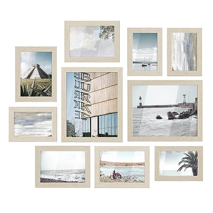 SONGMICS Picture Frames, Collage Picture Frames Set of 10, Two 8x10, Four 5x7, F