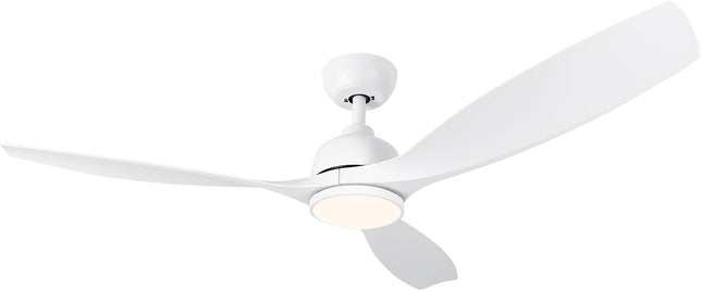 SODSEA 52 Inch Ceiling Fan with Lights, White Modern Ceiling Fan with Remote/APP