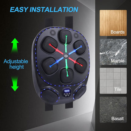 Upgraded Smart Music Boxing Machine for Adults and Kids, 6+2 Punching and 9 Mode