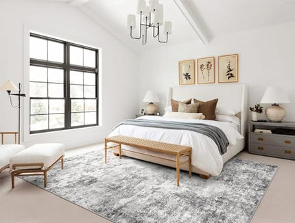 UERMEI 5x7 Area Rug Living Room Rugs - Washable Neutral Modern Abstract Soft Thi