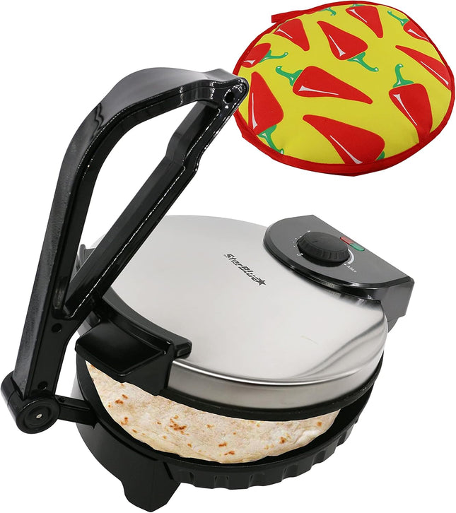 10inch Roti Maker by StarBlue with FREE Roti Warmer - The automatic Stainless St