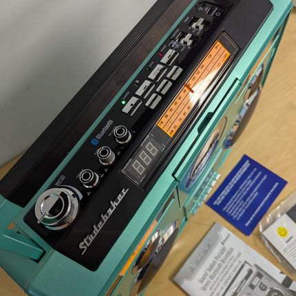 Studebaker Sound Station Portable Stereo Boombox with Bluetooth/CD/AM-FM Radio/C