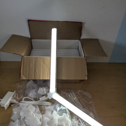 LZHOME Hexagon LED Garage Lights, 11 Grids 48 Pack, 52800 Lumens 5000K Natural White Ceiling Lighting for Shop & Gym