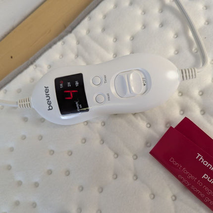 Beurer UWB55 Heated Underblanket with 8 Temperature Settings & Ultra-Soft Fleece