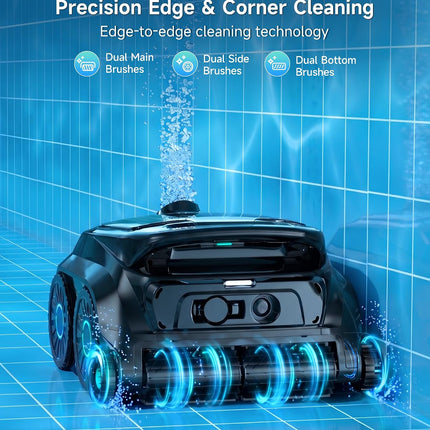 WYBOT B1 Cordless Robotic Pool Cleaner (2026), Quad-Roller Brushes, 125 Min Runtime, App Control, All Pool Types