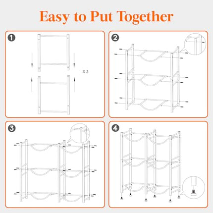 Lifewit 5 Gallon Jug Holder, 3 Tier Bottle Stand, Heavy Duty Dispenser Rack With