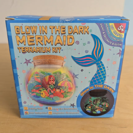 Glow in The Dark Terrarium Crafts Kit for Kids (Mermaid Terrarium)