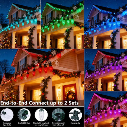Joomer Christmas String Lights, 65FT 100 LED C9 Color Changing RGB Xmas Tree Lig