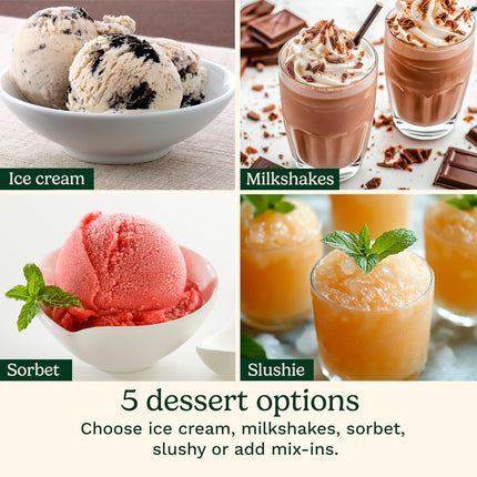 Cuisinart FastFreeze 5-in-1 Ice Cream Maker, Sorbet, Milkshakes, Slushies and Mi