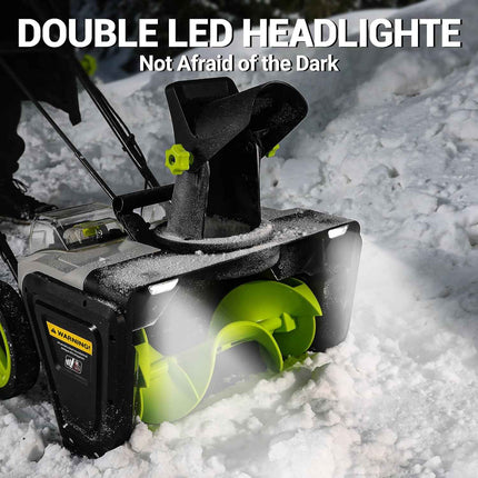DEKOPRO 20-Inch Cordless Snow Blower, 40V Snow Blower, 25ft Throw, Adjustable Ch