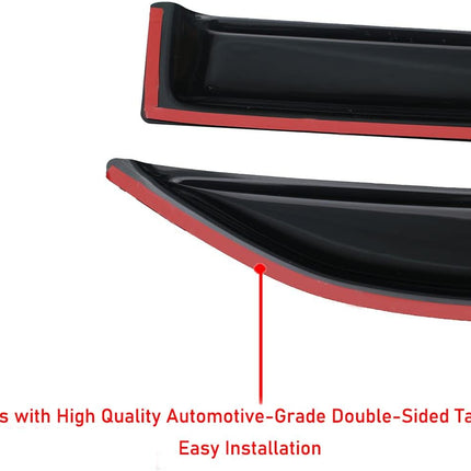 Lightronic Extra Durable Outside-Mount Auto Vent Window Visor, Fits 2015-2025 Fo