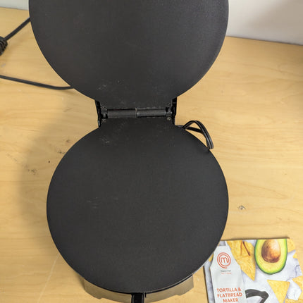 MasterChef Electric Tortilla Maker- Homemade Flatbread, Pitas, Bread, Tortillas-